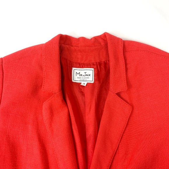 3/$30 Mr. Jax Red Blazer Dress Jacket - Picture 6 of 12